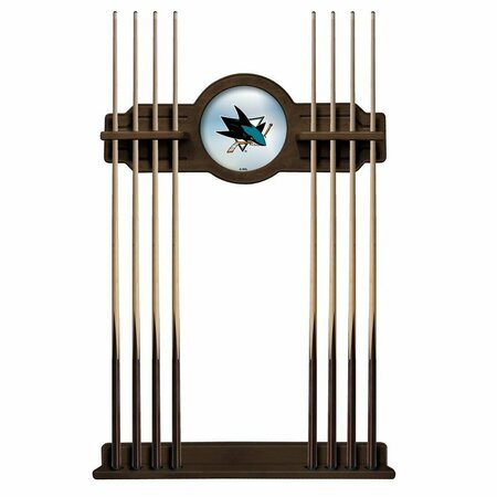 HOLLAND BAR STOOL CO San Jose Sharks Cue Rack in Chardonnay Finish CueNavSJShar